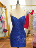 Backless Sparkly Short Prom Dress Sequins Short Homecoming Dress ARD2968-SheerGirl