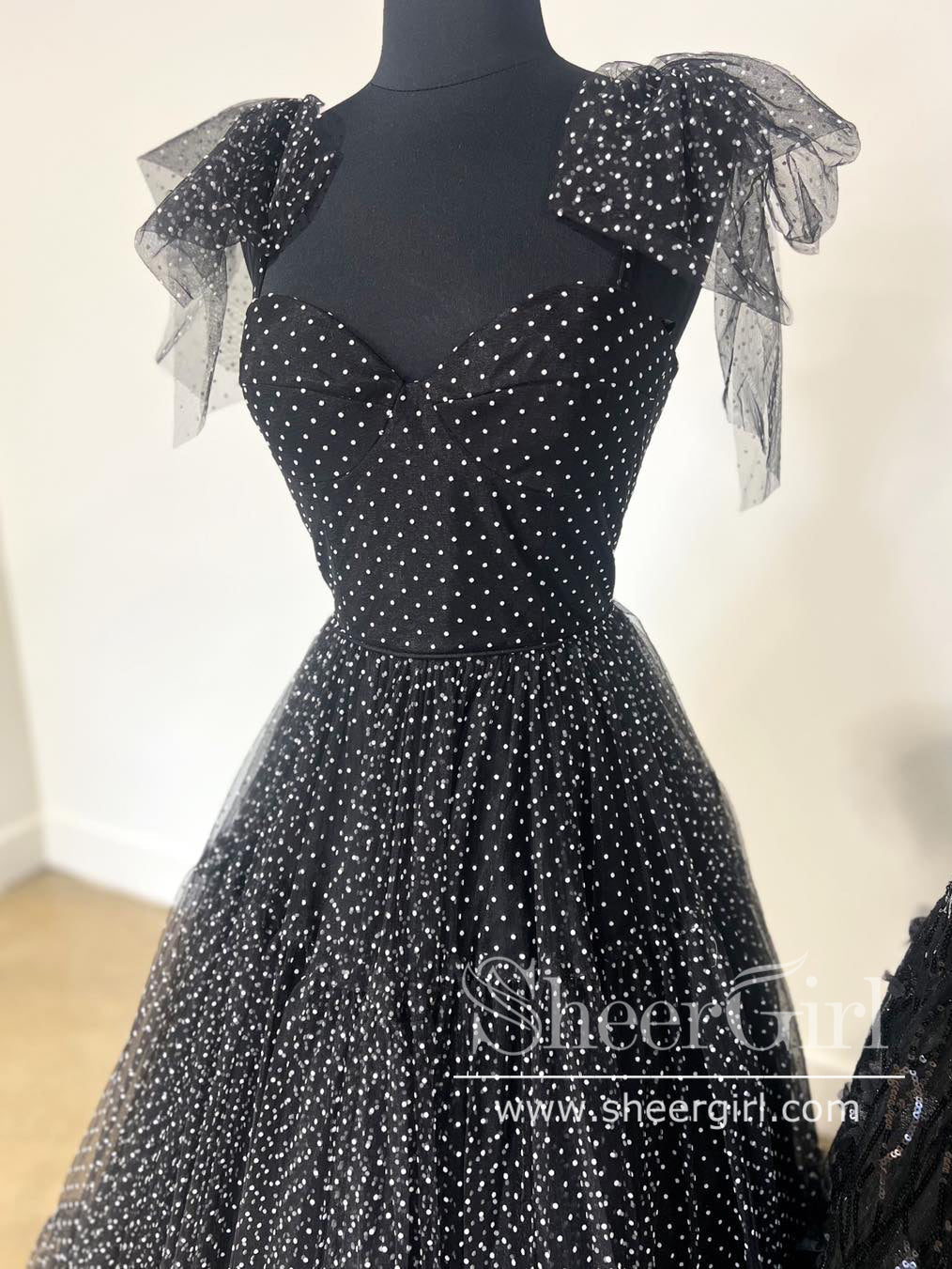 White Polka Black Polka Dot Tulle Dress Polka Dots Tulle