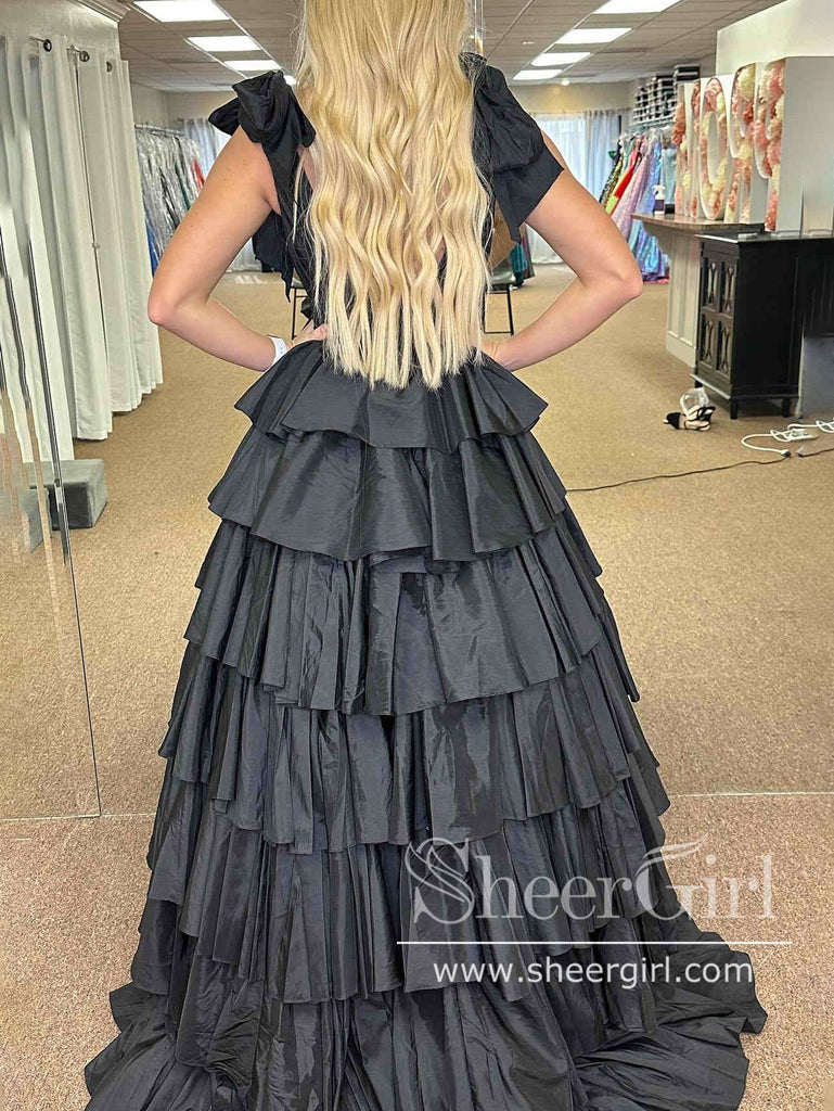 Ruffled Taffeta Ball Gown Prom Dress Layered Prom Dress ARD3026-SheerGirl