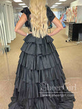 Ruffled Taffeta Ball Gown Prom Dress Layered Prom Dress ARD3026-SheerGirl