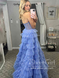 Strapless Quinceanera Dress Sparkly Tulle Ball Gown Layered Party Dress Sweetheart Neck Prom Dress ARD3058-SheerGirl