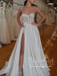 Vestido de novia vintage de encaje con lentejuelas vestido de novia con cuello en V AWD1875