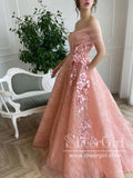3D Flowers Off The Shoulder Prom Dresses Lace Long Formal Dress ARD2779-SheerGirl