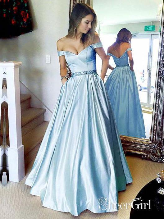 a line v neck floor length dress Modest Dark Navy Long A-line V-neck Sequins Lace Prom Dress main image 0