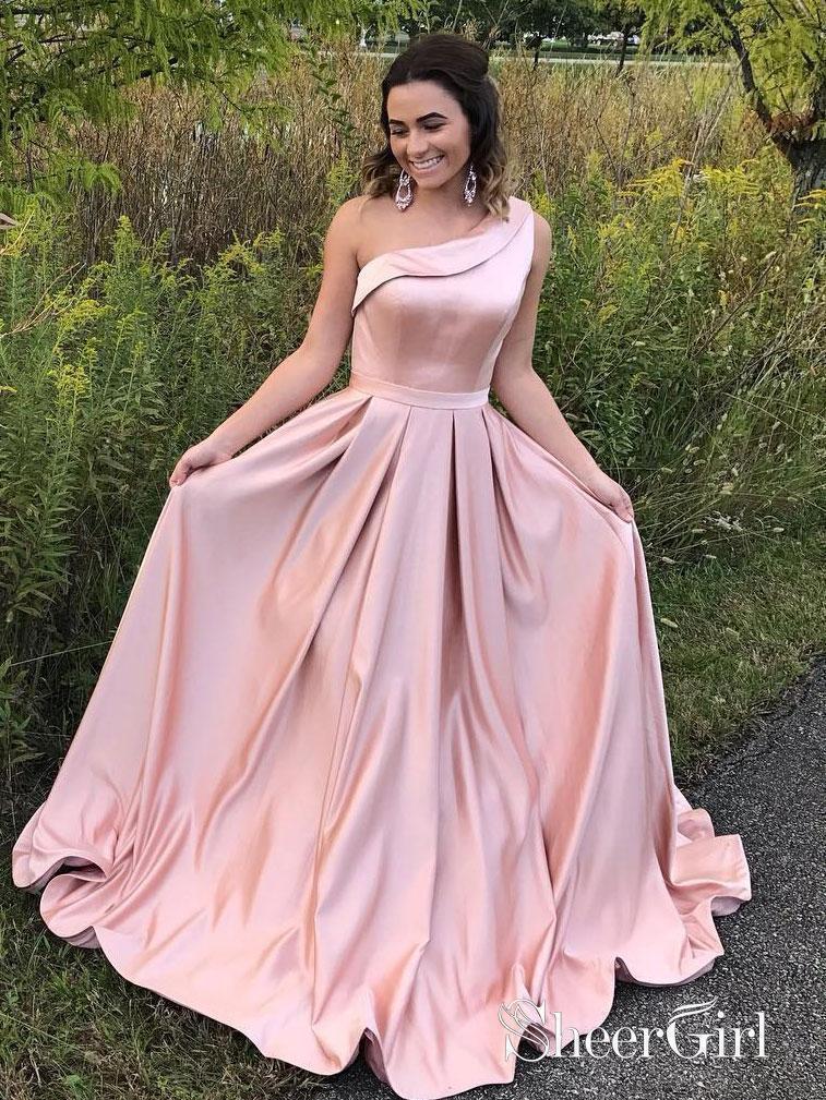 A-line One Shoulder Long Cheap Prom Dresses Simple Prom Dresses APD2800 A-line One Shoulder Long Cheap Prom Dresses Simple Prom Dresses APD2800