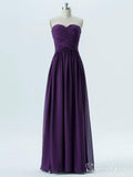 A-line Strapless Sweetheart Neck Chiffon Cheap Bridesmaid Dresses APD2869-SheerGirl