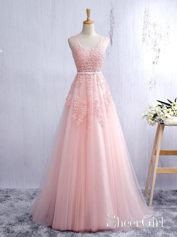 prom dresses a line tulle Sparkly A-Line Rhinestone Tulle Prom Dress with Halter 25343 Lavender / 12