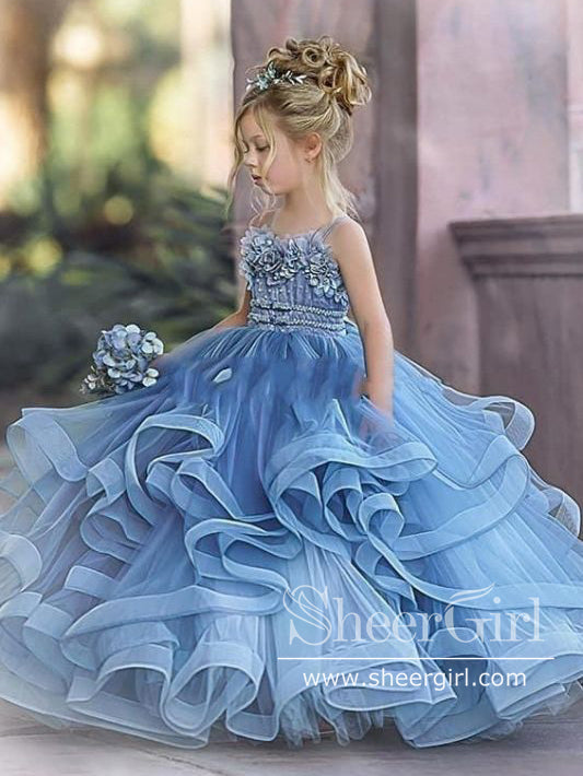 Ball Gown Flower Girl Dress Layered Tulle Pricess Girl Dress ARD2781-SheerGirl