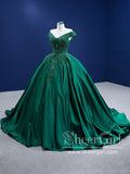 Ball Gown Sequins Sparkly Off the Shoulder Quinceanera Dresses with Corset Back ARD2853-SheerGirl