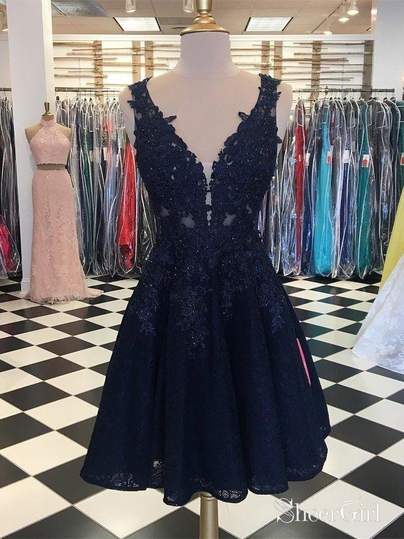 black lace homecoming dresses for College V Neck Appliqued Cheap Short Prom Dresses – SheerGirl Lace Fabric Color us-offline:29.08.25 Edwards 8530 Ladies' Redwood Size:XXL