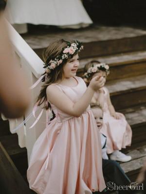 Blush Pink Simple Flower Girl Dresses for Rustic Country Wedding ARD2103 Blush Pink Simple Flower Girl Dresses for Rustic Country Wedding ARD2103