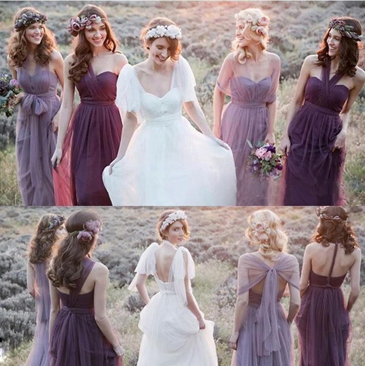 Burgundy Convertible Bridesmaid Dresses Tulle Purple Mismatched Bridesmaid Dresses ARD1166 Burgundy Convertible Bridesmaid Dresses Tulle Purple Mismatched Bridesmaid Dresses ARD1166
