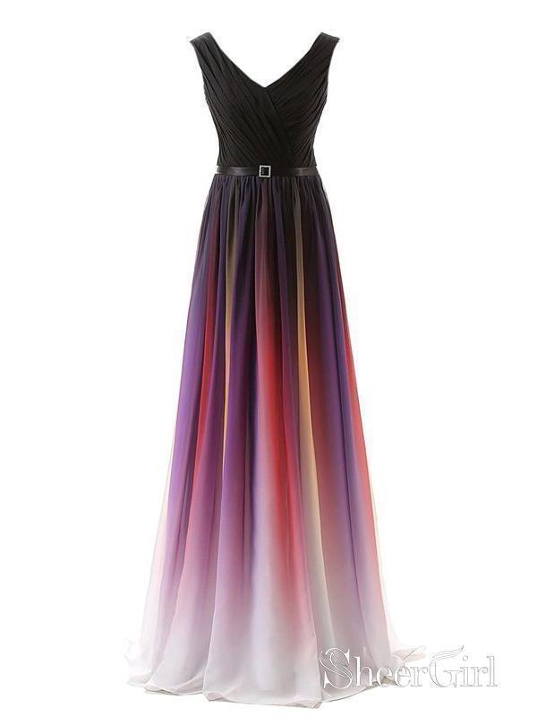 Celebrity Style Ombre Formal Dresses Evening Gowns V Neck Prom Dresses ARD1410 Celebrity Style Ombre Formal Dresses Evening Gowns V Neck Prom Dresses ARD1410