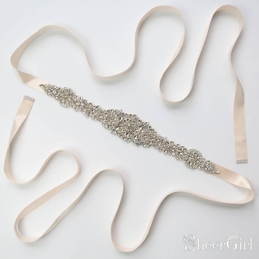Cheap Crystal Sashes with Ribbon Bridal Accessories ACC1166 SheerGirl Cheap Crystal Sashes with Ribbon Bridal Accessories ACC1166 SheerGirl