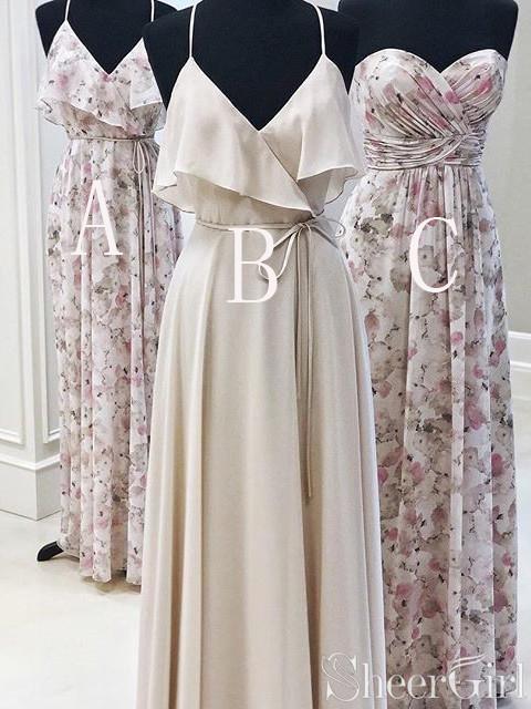 Cheap Long Chiffon Bridesmaid Dress Mismatched Evening Dresses ARD2410 SheerGirl Cheap Long Chiffon Bridesmaid Dress Mismatched Evening Dresses ARD2410 SheerGirl