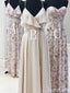 Vestido de dama de honor de gasa largo barato Vestidos de noche no coincidentes ARD2410