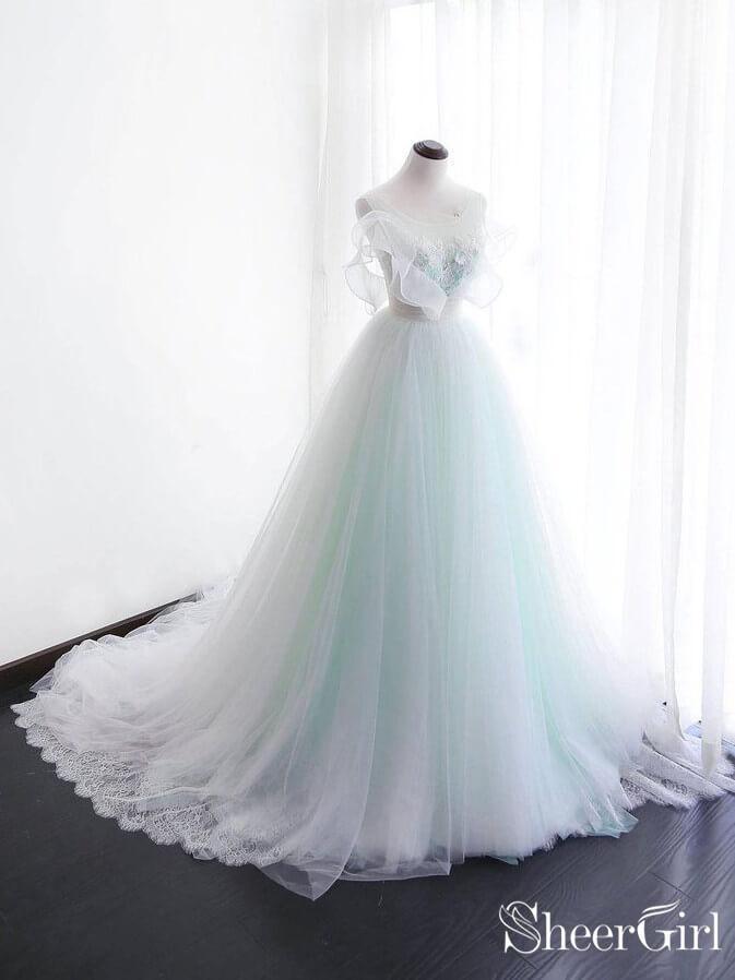 mini green strapless dress Beautiful Green Sweet 16 Gown, Prom Dress , Off Shoulder Party Dress –  Cutedressy main image 1