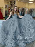 Corset Bodice Tiered Tulle Prom Gown Ball Gown Simple Prom Dress ARD2679-SheerGirl