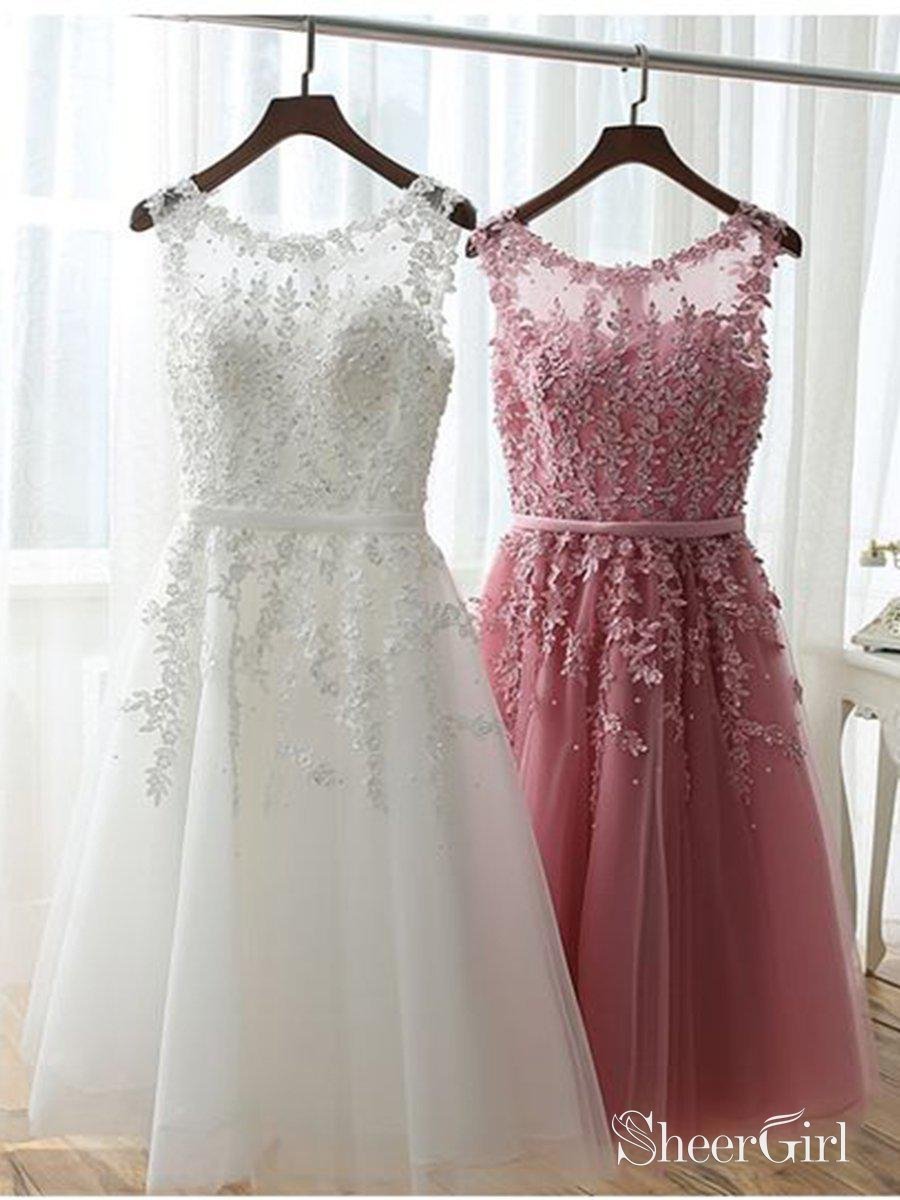 homecoming powder pink dresses Bean Pink Powder Short Prom Dress, Cute Tulle Homecoming Dress US 8 / Bean Pink (As Picture)
