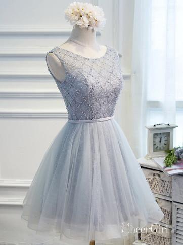 Dusty Rose Homecoming Dresses Short Organza Dusty Blue Homecoming Dresses SheerGirl Dusty Rose Homecoming Dresses Short Organza Dusty Blue Homecoming Dresses SheerGirl