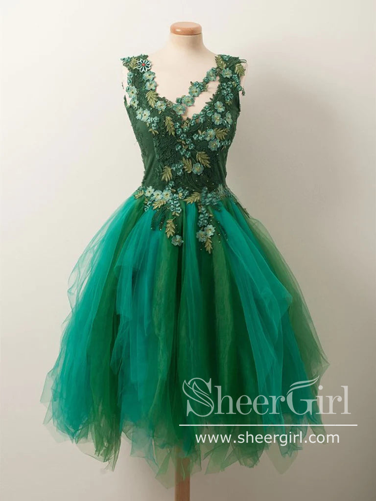 Fairy Tulle Homecoming Dress Appliqued Mini Prom Dress ARD2745 Fairy Tulle Homecoming Dress Appliqued Mini Prom Dress ARD2745