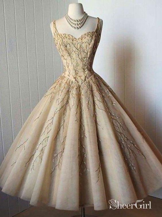 Gold Sequin Homecoming Dresses Sweetheart Knee Length Prom Dresses ARD1205