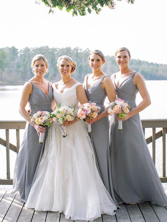 Grey Maternity Plus Size Bridesmaid Dresses Cheap Maxi Mother of