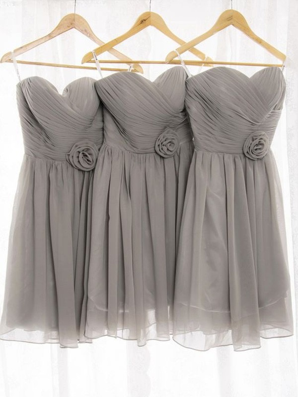Grey Short Bridesmaid Dresses Sweetheart Neck Bridesmaid Dresses Under 100 ARD1158 Grey Short Bridesmaid Dresses Sweetheart Neck Bridesmaid Dresses Under 100 ARD1158