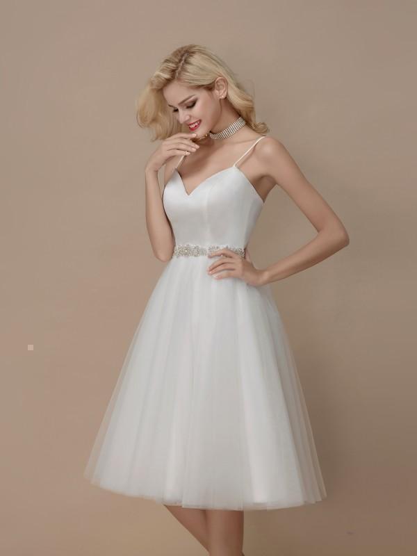 Knee Length Casual Wedding Dresses Beaded Short Summer Wedding Dresses AWD1033 Knee Length Casual Wedding Dresses Beaded Short Summer Wedding Dresses AWD1033