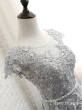 Long Cheap Lace Prom Dresses Silver Maxi Dress Evening Gowns ARD1021-SheerGirl