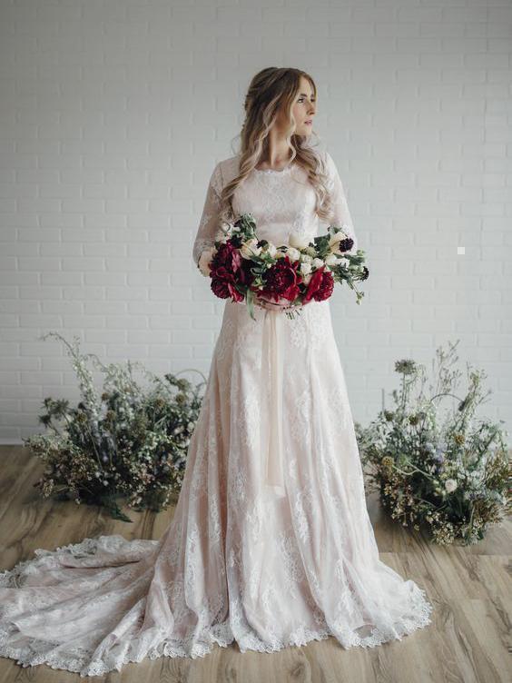 Long Sleeve Lace Wedding Dresses Plus Size Vintage Rustic Wedding Dress awd1138 Long Sleeve Lace Wedding Dresses Plus Size Vintage Rustic Wedding Dress awd1138