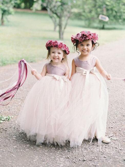 Mauve Bodice Ivory Tulle Skirt Toddler Flower Girl Dresses ARD1230 Mauve Bodice Ivory Tulle Skirt Toddler Flower Girl Dresses ARD1230