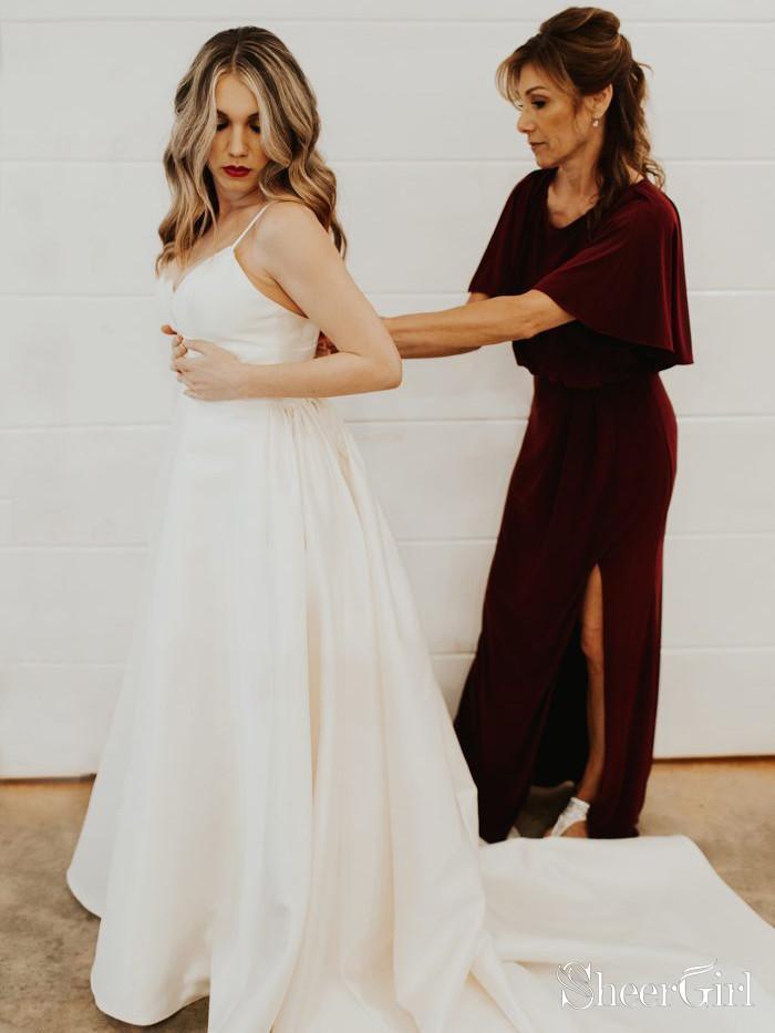 Modest Ivory Simple Ball Gown Wedding Dresses Plus Size Bridal Gown AWD1308 Modest Ivory Simple Ball Gown Wedding Dresses Plus Size Bridal Gown AWD1308