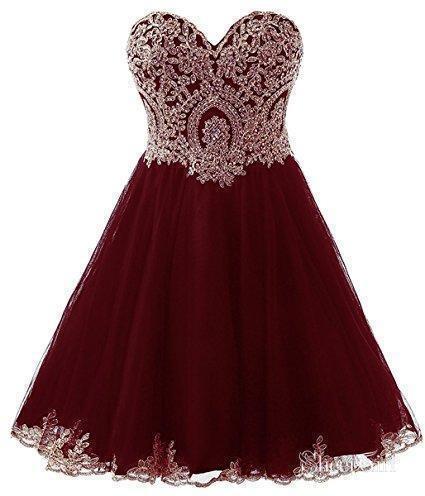 Navy Tulle with Gold Lace Appliqued Sweetheart Neck Homecoming Dresses,apd1598