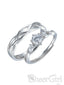 ¡Nueva llegada! Anillos de Pareja de Plata 925 con Circonitas y Textura Cruzada RI5001