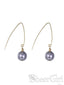 ¡Nueva llegada! Pendientes de perlas color malva con forma de pirámide de oro y plata 925 EA4001