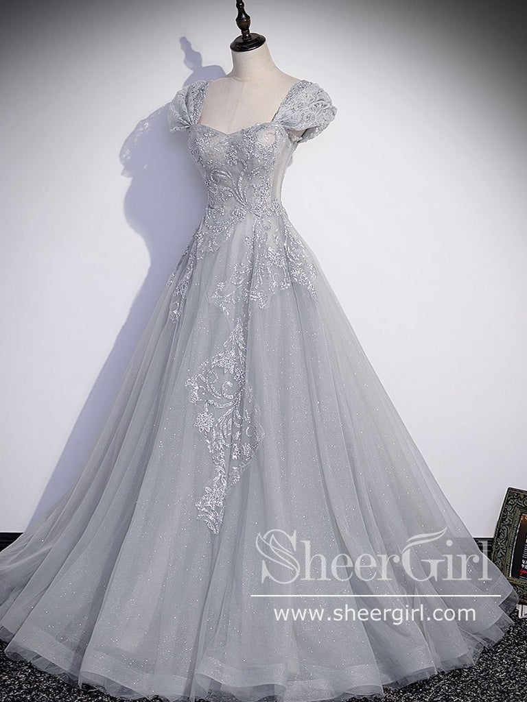 Off The Shoulder Sweetheart Neckline Corset Back Sparkly Prom Gown ARD2677-SheerGirl