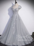 Off The Shoulder Sweetheart Neckline Corset Back Sparkly Prom Gown ARD2677-SheerGirl