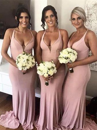 Plus Size Long Bridesmaid Dresses Dusty Rose Sheath Bridsmaid Dress ARD1393 Plus Size Long Bridesmaid Dresses Dusty Rose Sheath Bridsmaid Dress ARD1393