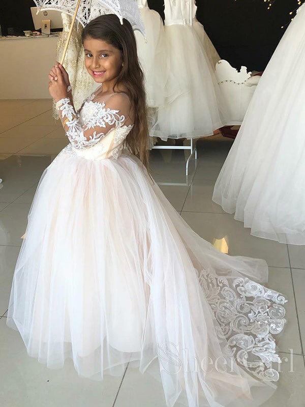 Princess Ball Gown for Kids Long Sleeve Flower Girl Dresses ARD1226 Princess Ball Gown for Kids Long Sleeve Flower Girl Dresses ARD1226