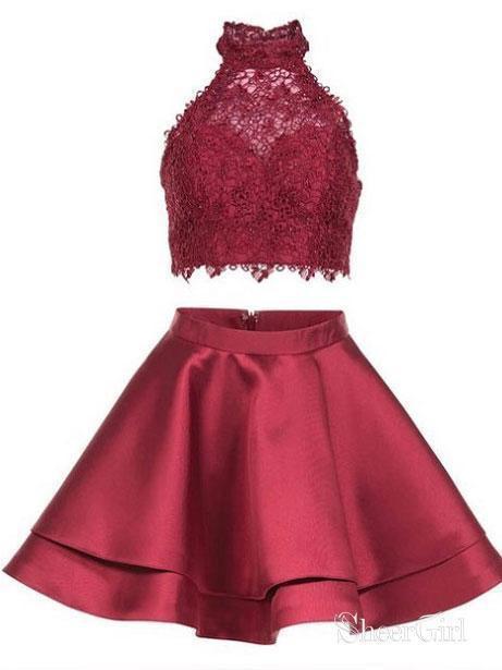 Princess Halter 2 Piece Homecoming Dresses,Mini Short Prom Dresses – SheerGirl Princess Halter 2 Piece Homecoming Dresses,Mini Short Prom Dresses – SheerGirl