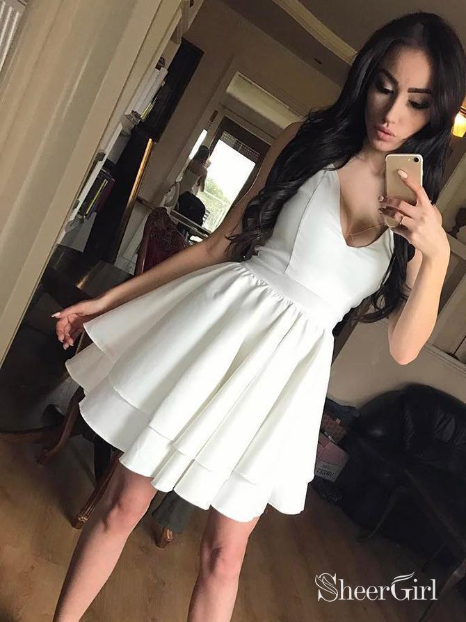 Red Mini Homecoming Dresses Spaghetti Strap A Line Short Hoco Dress ARD1584