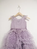 Ruffled Tulle Ball Gown Flower Girl Dress Gorgeous Princess Dress ARD2652-SheerGirl