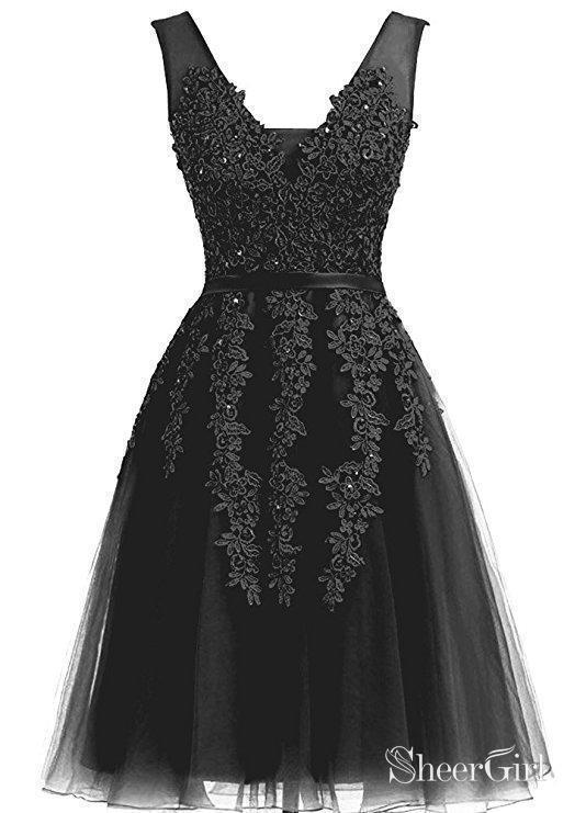 Short Dusty Rose Homecoming Dresses Lace Appliqued Princess Hoco Dress ARD1411