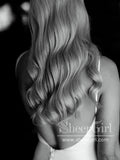 Simple Wedding Gown with Spaghetti Straps Mermaid Wedding Dress AWD1823-SheerGirl