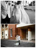 Simple Wedding Gown with Spaghetti Straps Mermaid Wedding Dress AWD1823-SheerGirl