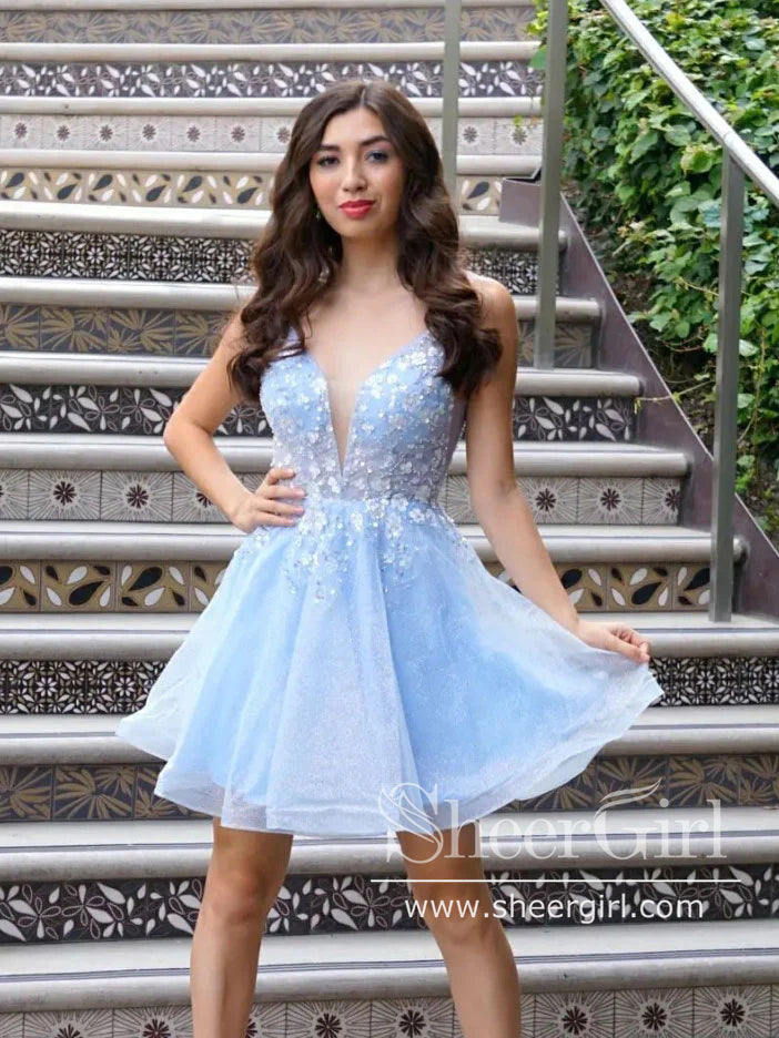 princess polly baby blue dress Sleeveless Sequin Mesh Dress main image 0