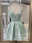 Sparkly Simple Short Prom Dress V Neck Homecoming Dress ARD2655
