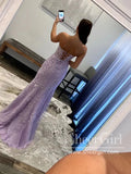 Strapless Lilac Mermaid Prom Dresses Corset Back Pageant Formal Dress ARD2899-SheerGirl