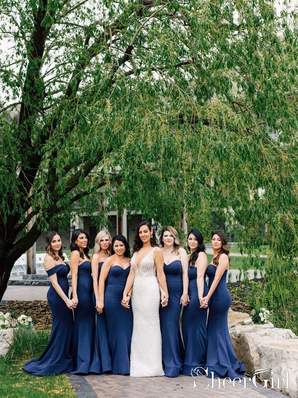 Strapless Mermaid Bridesmaid Dresses Prussian Formal Dress ARD2346 Strapless Mermaid Bridesmaid Dresses Prussian Formal Dress ARD2346